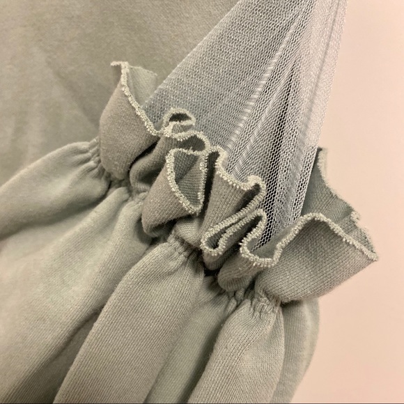 Mint Green Puff Sleeve Top - Picture 3 of 3